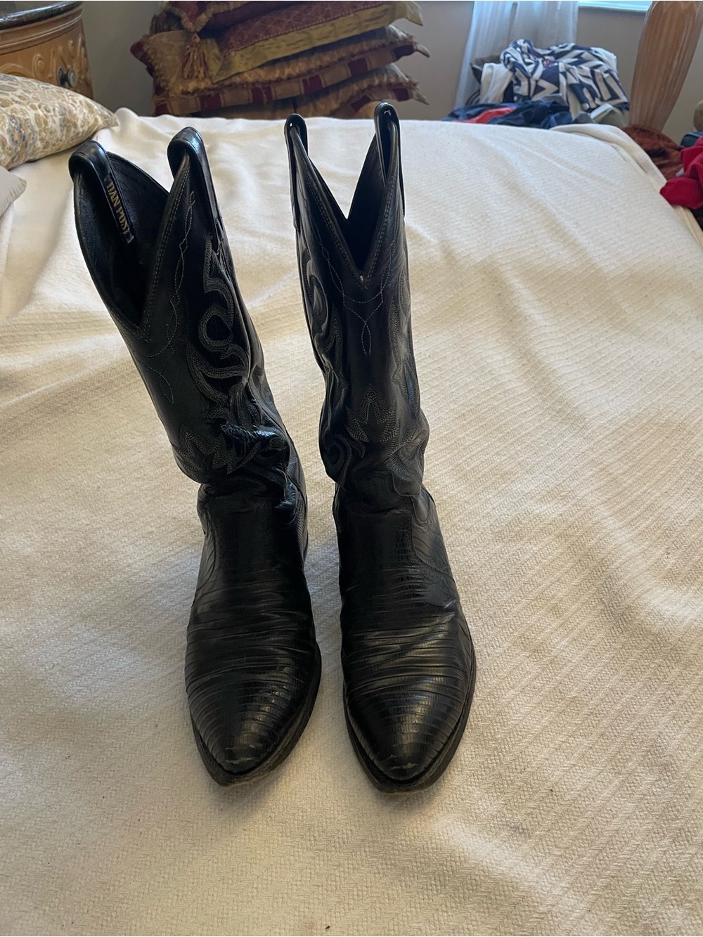 Dan Post Black Lizard Cowboy Boots